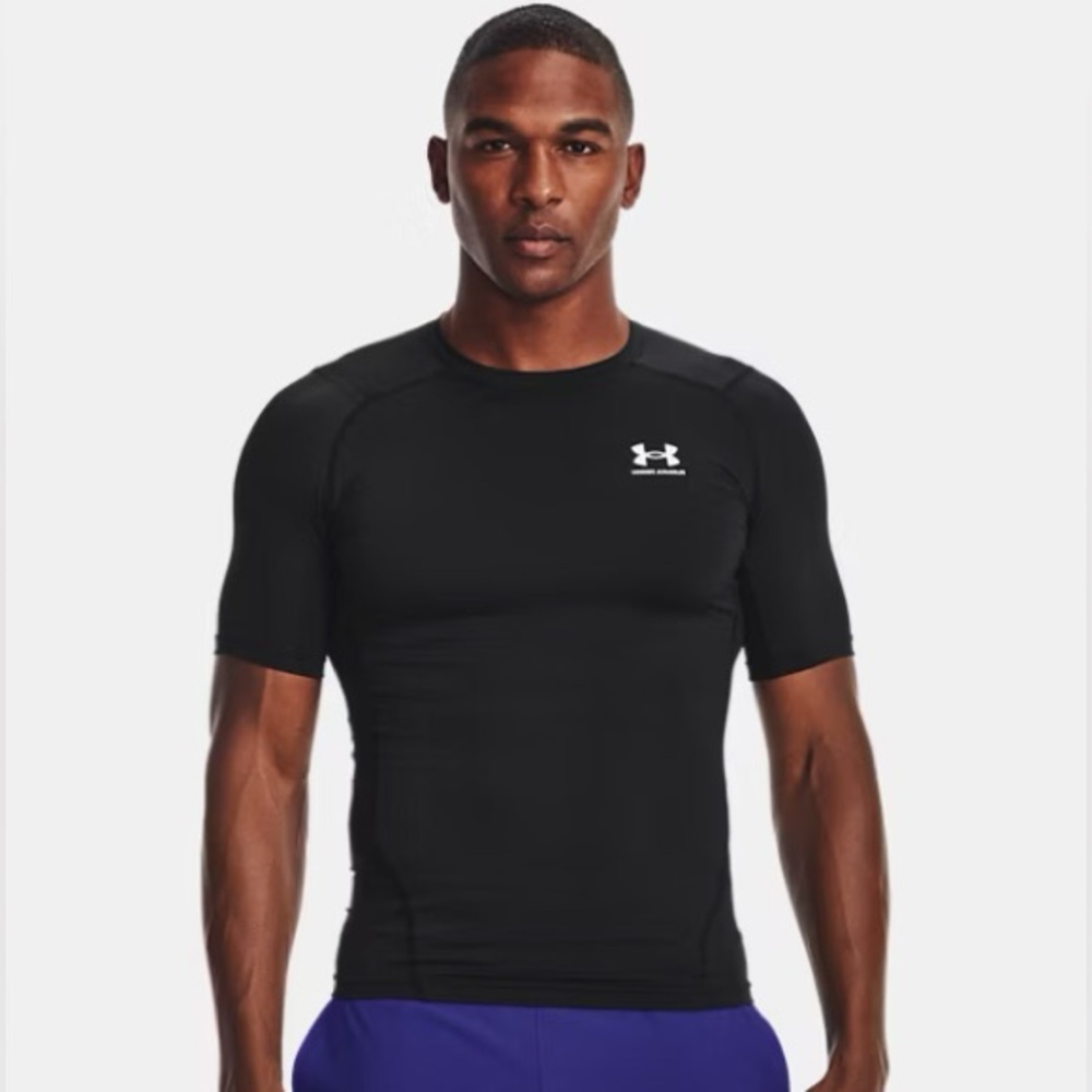 Under Armour Men's Black Swim Rash Guard